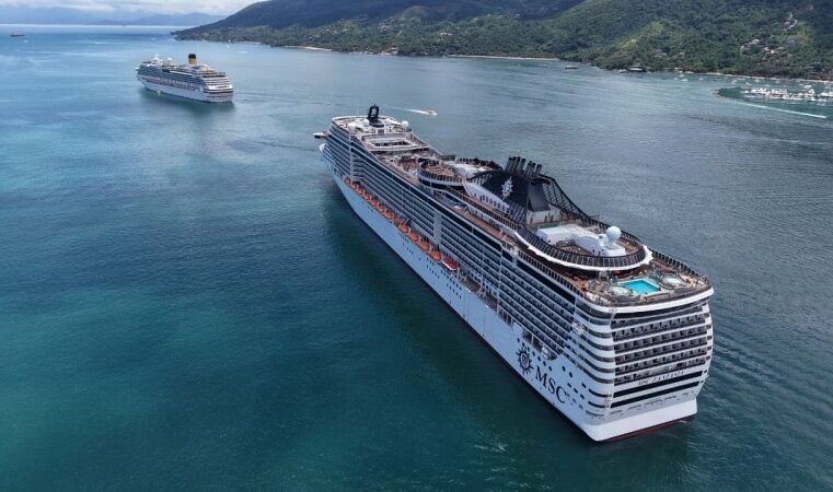Dois navios no mesmo dia levam cerca de 10 mil visitantes a Ilhabela e impulsionam turismo