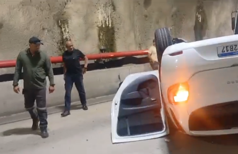 Acidente assustante no Contorno Sul de São Sebastião