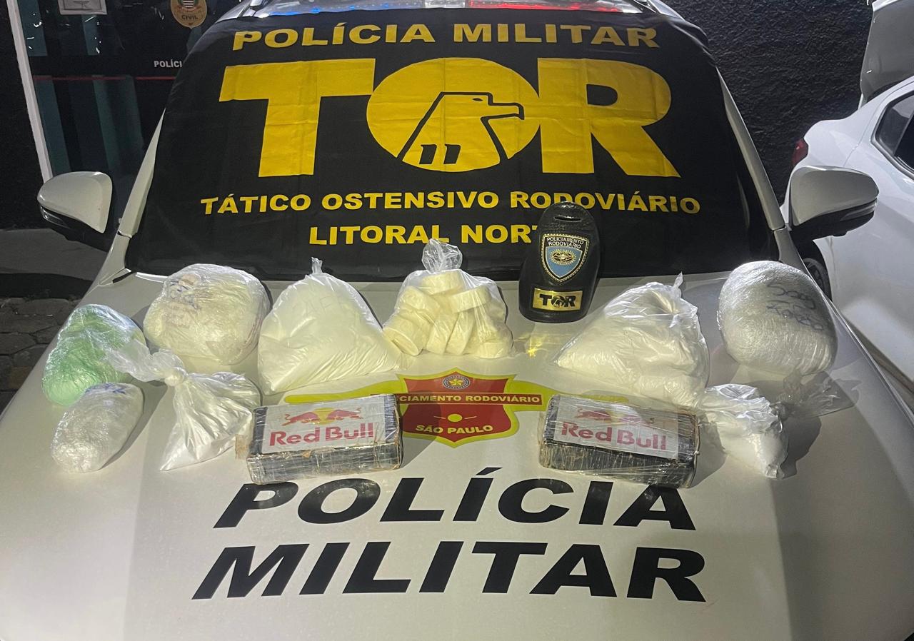 Casal preso com drogas na Tamoios