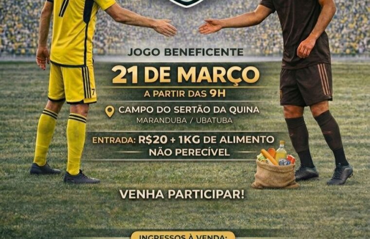 Jogo solidário com ídolos do futebol arrecada doações para famílias afetadas pelas chuvas em Ubatuba