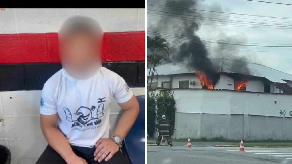 Homem que incendiou escola em Bertioga internado por transtornos psíquicos