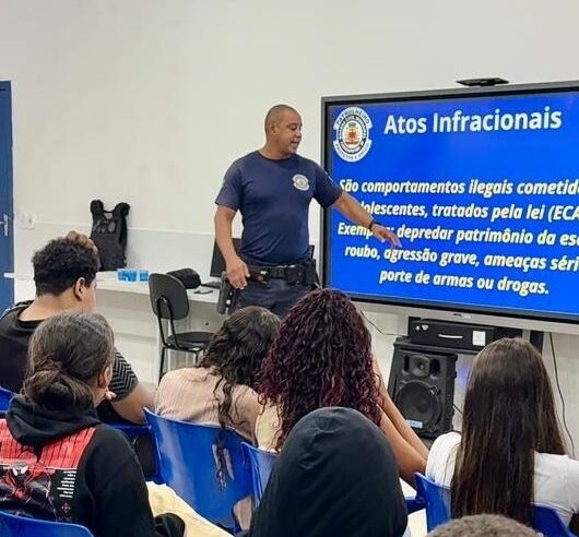 Guarda Municipal leva orientação sobre violência contra a mulher às escolas de Caraguatatuba