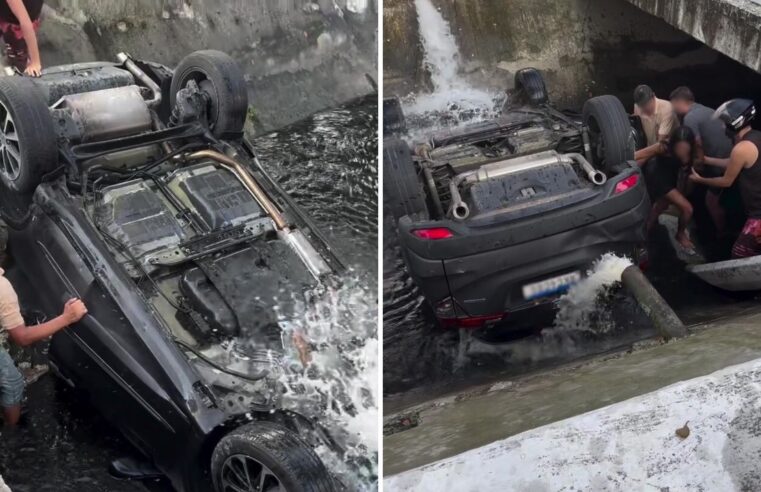 Acidente em Santos: Veículo Cai em Canal