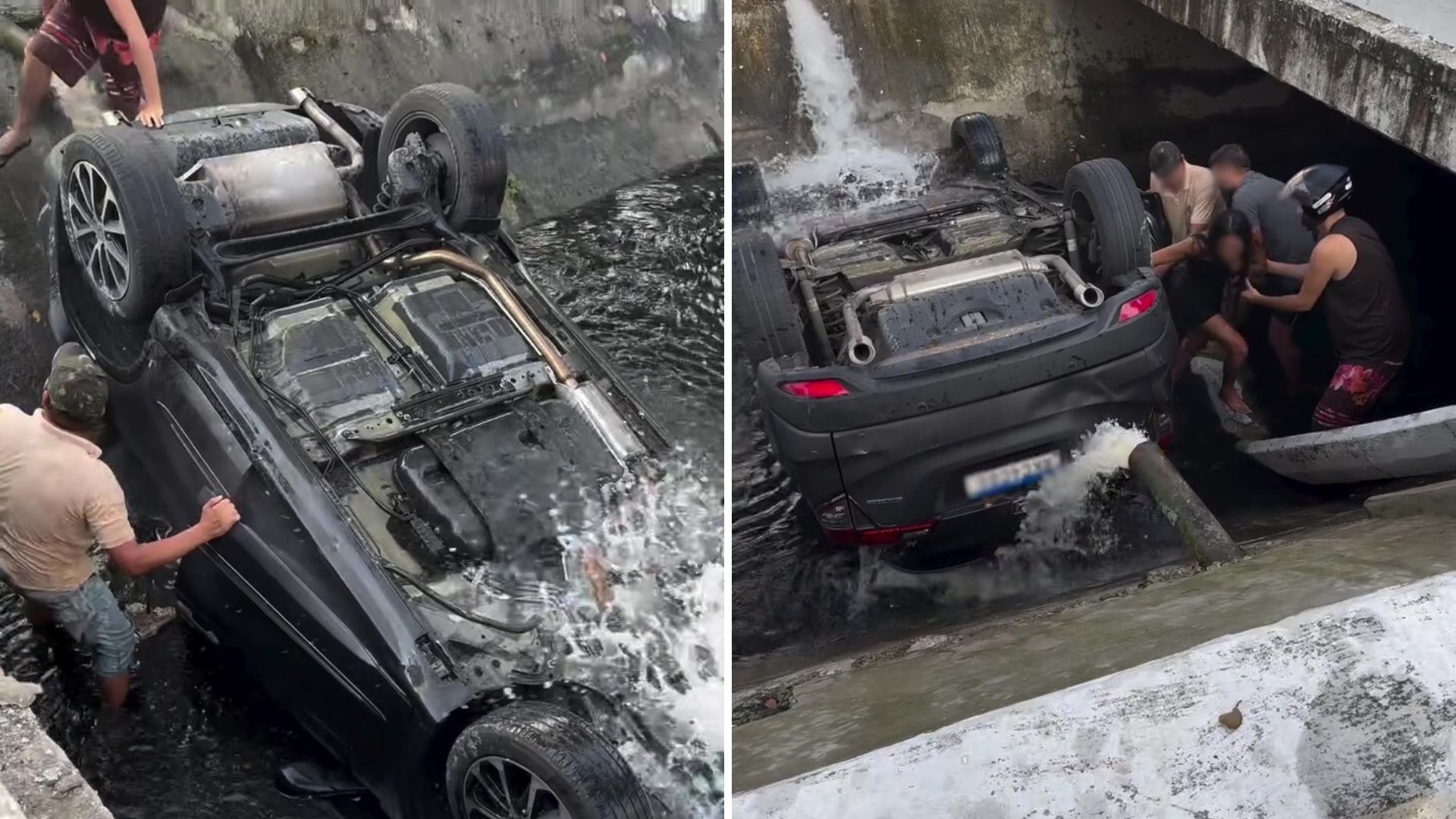 Acidente em Santos: Veículo Cai em Canal