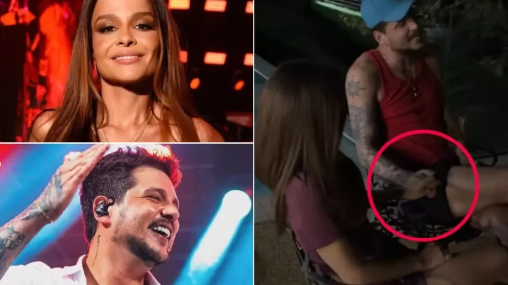 Maiara e cantor sertanejo são vistos de mão dada em show