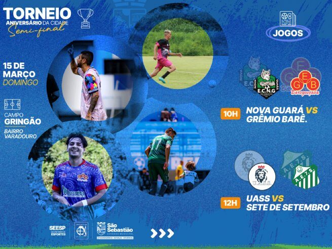 Semifinais do Torneio de Aniversário de São Sebastião prometem duelos equilibrados
