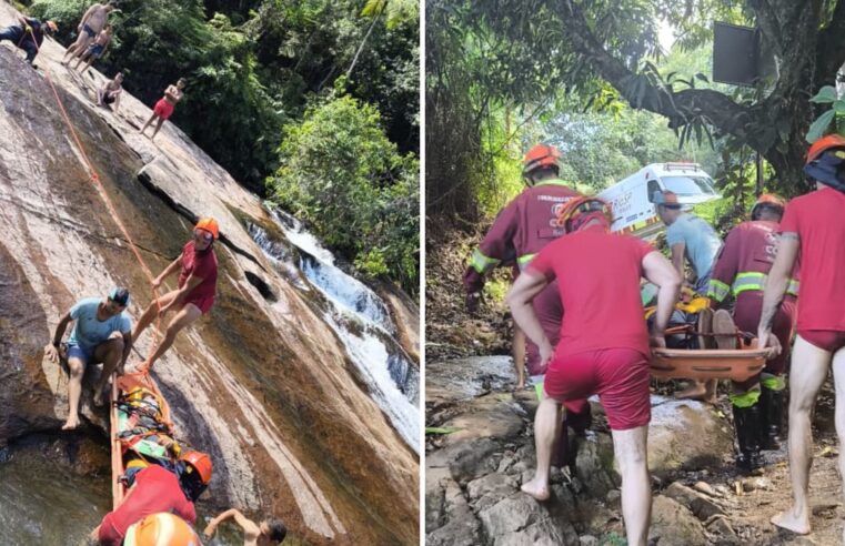 Acidente na cachoeira do Prumirim deixa turistas feridos