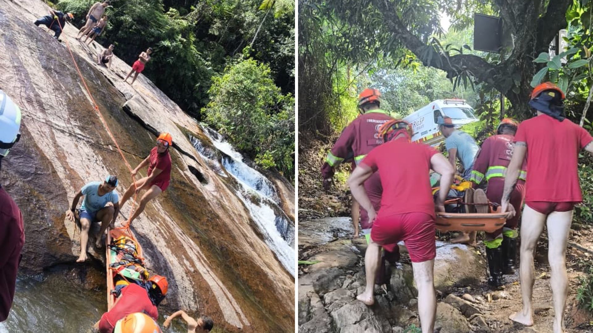 Acidente na cachoeira do Prumirim deixa turistas feridos