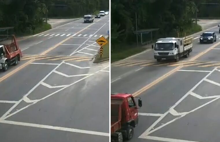 Tráfego intenso na rodovia Rio-Santos entre Bertioga e São Sebastião