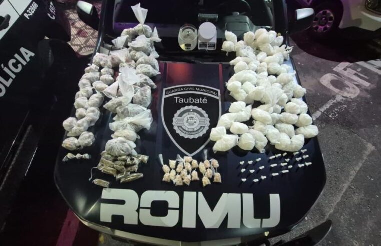 GCM apreende drogas em área de mata em Taubaté