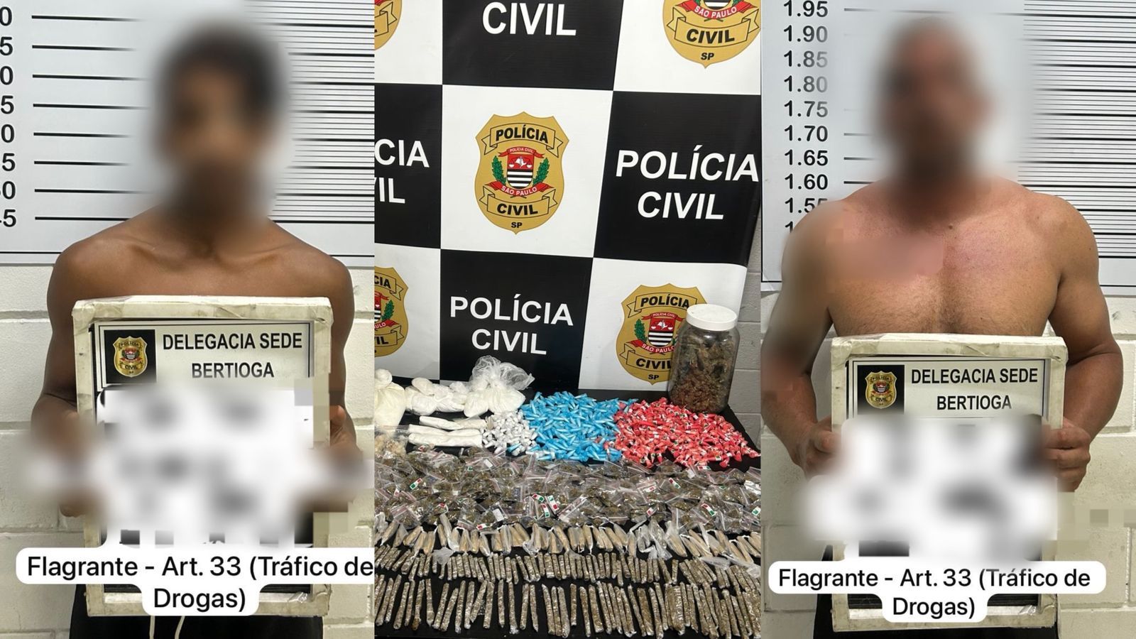 Dupla é presa com drogas escondidas em área de mata