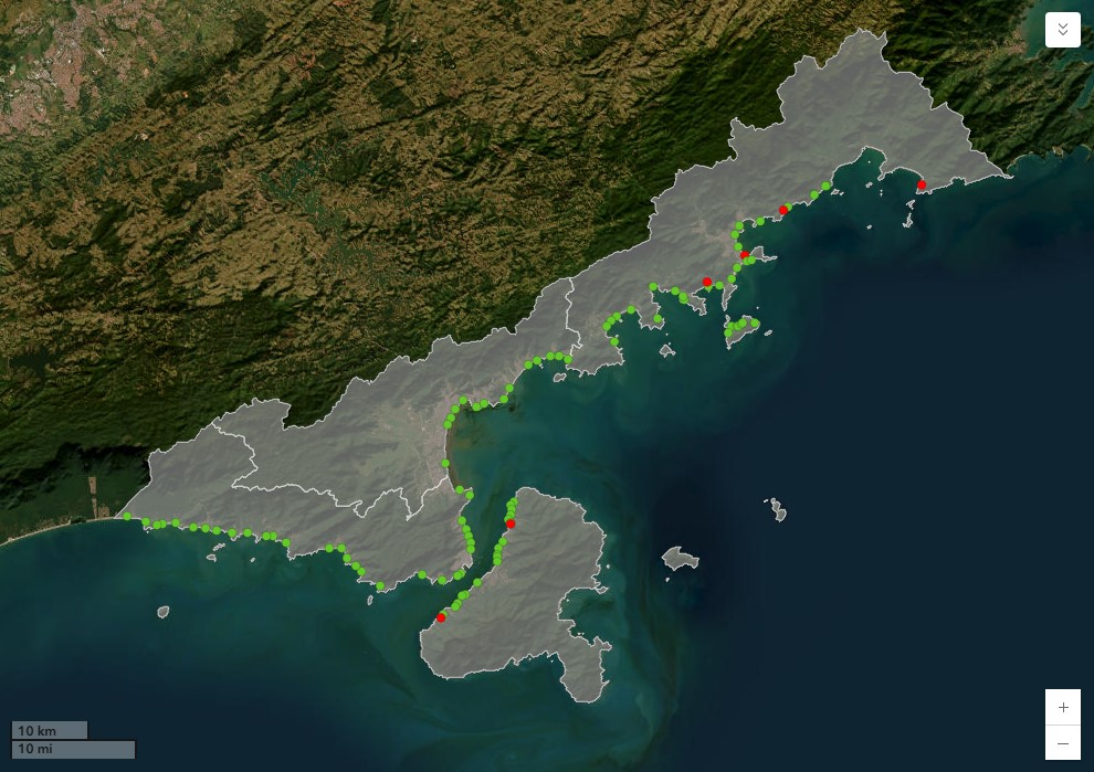 Litoral Norte tem seis praias impróprias para banho