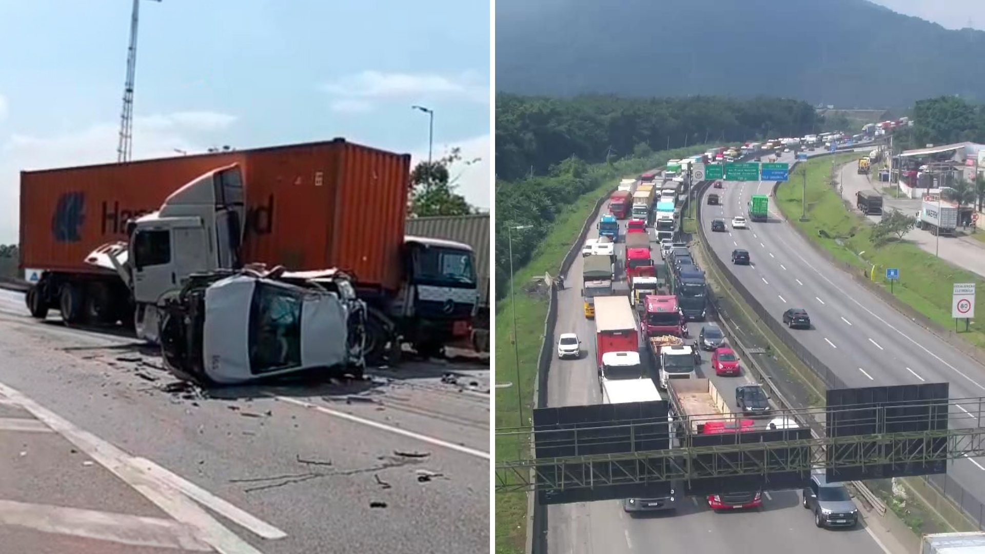 Tombamento de carro bloqueia trecho da Cônego Domênico Rangoni
