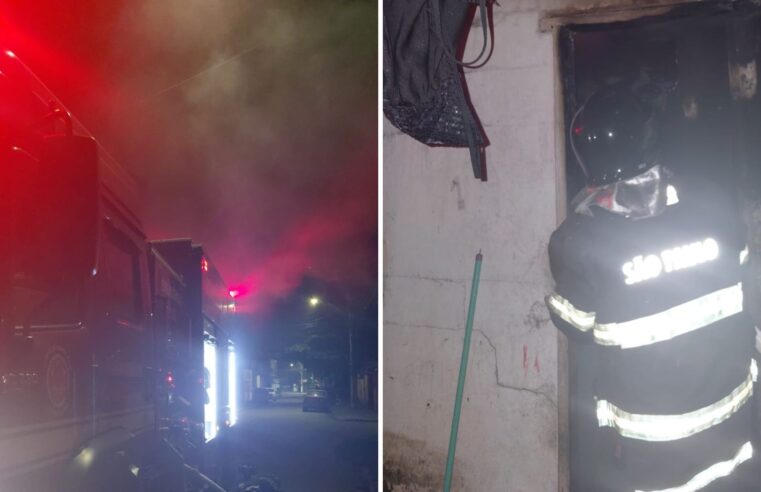 Incêndio destrói kitnet em Perequê Mirim em Caraguatatuba