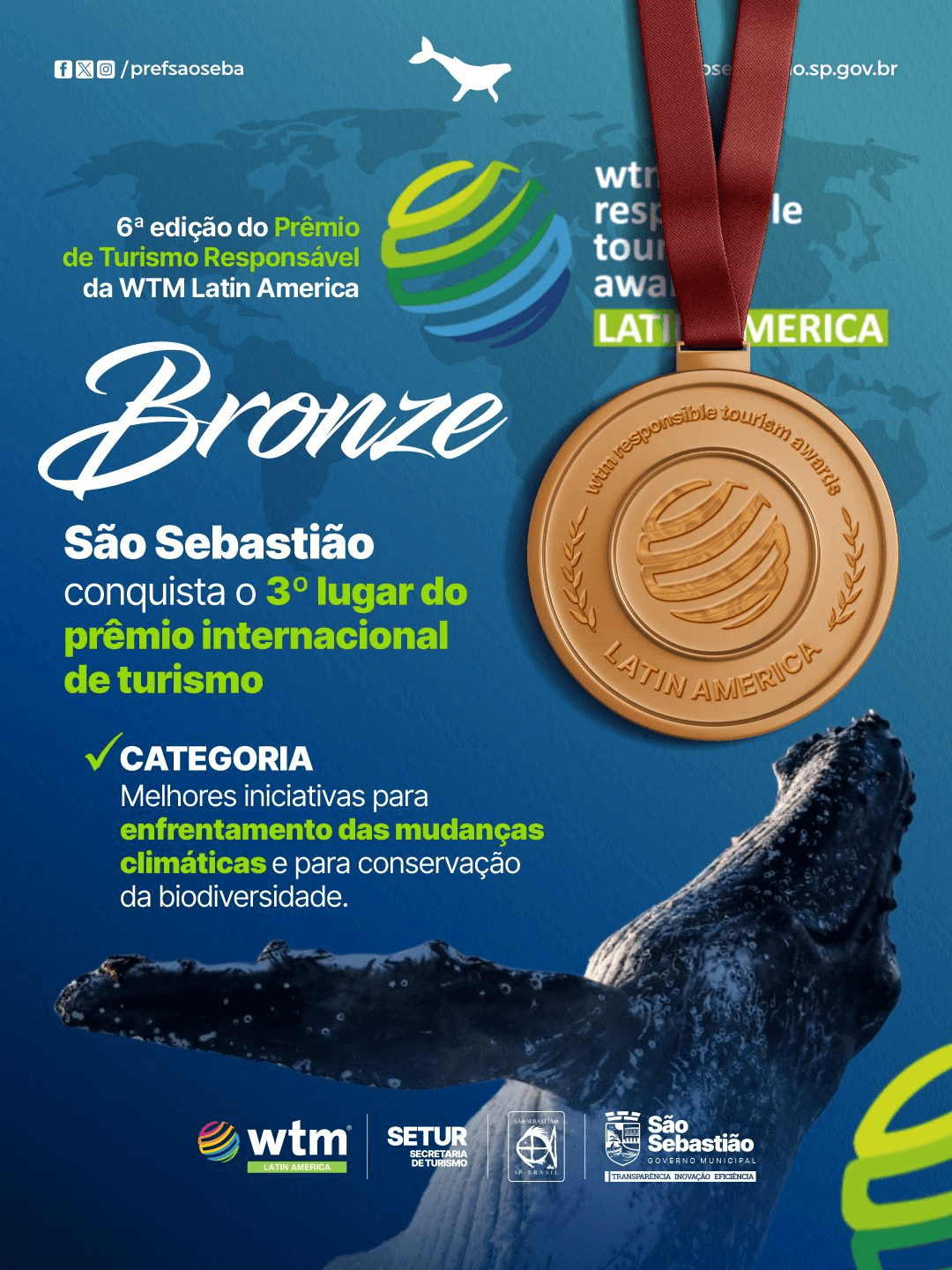 São Sebastião conquista 3º lugar em prêmio internacional de