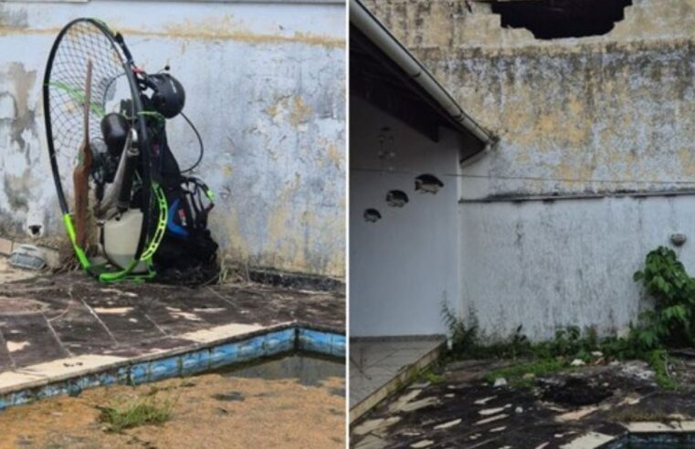 Paramotor cai em quintal de residência em Itanhaém, deixando piloto ferido