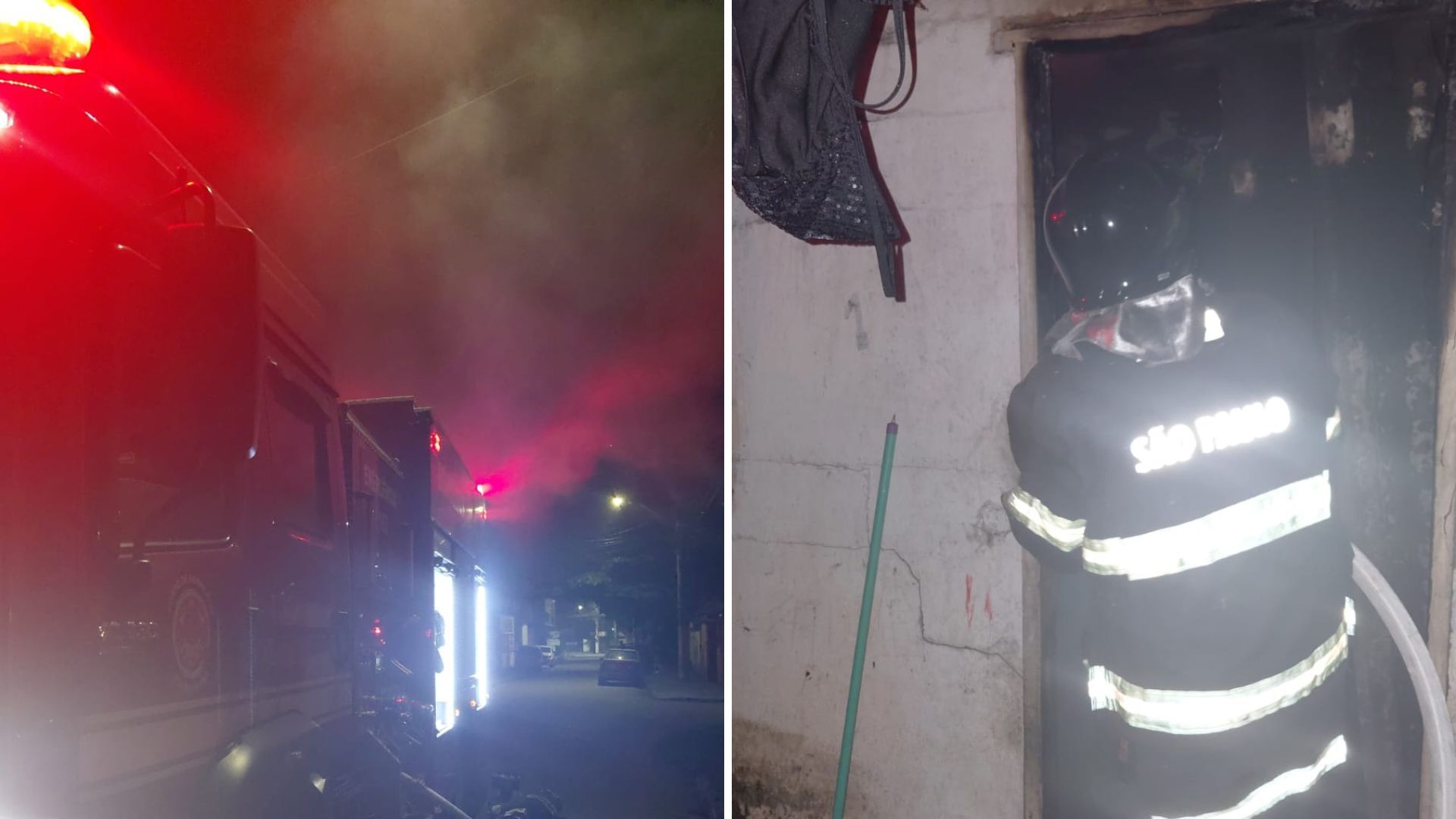 Incêndio destrói kitnet em Perequê Mirim em Caraguatatuba