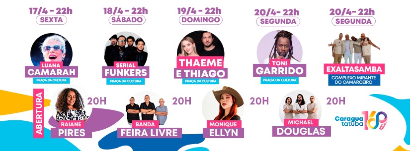 Caraguatatuba comemora 169 anos de emancipação com shows e atrações