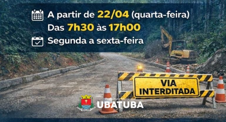 Estrada do Camburi terá bloqueio para obra