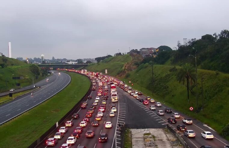 Trânsito lento no litoral norte