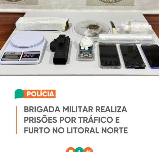 Brigada Militar prende quatro pessoas no Litoral Norte gaúcho