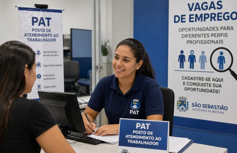 São Sebastião oferece vagas de emprego em setores variados