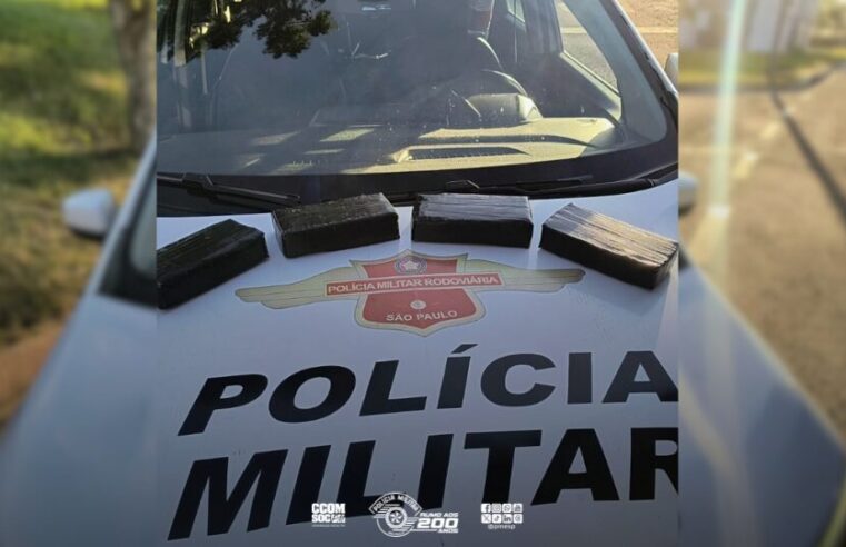 Estrangeiro preso com pasta-base de cocaína em ônibus