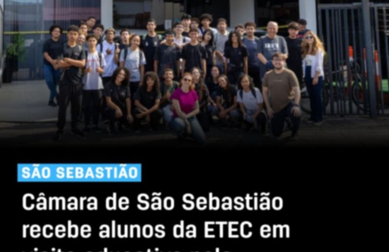 Alunos de ETEC visitam Câmara de São Sebastião