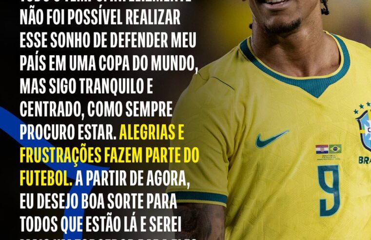 João Pedro lamenta não convocação para Copa do Mundo