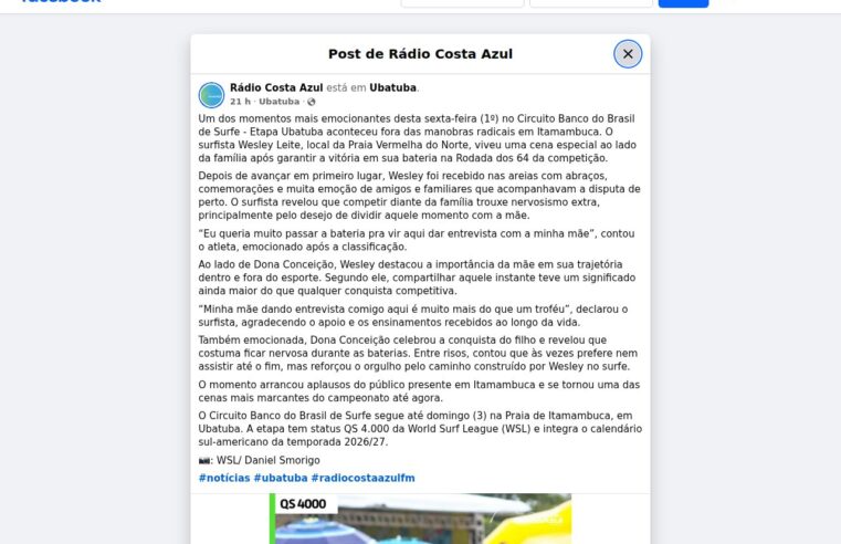 Surfe emociona em Ubatuba