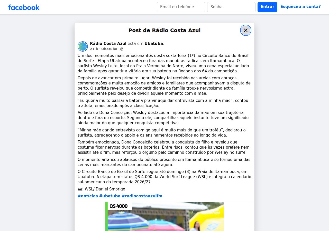 Surfe emociona em Ubatuba