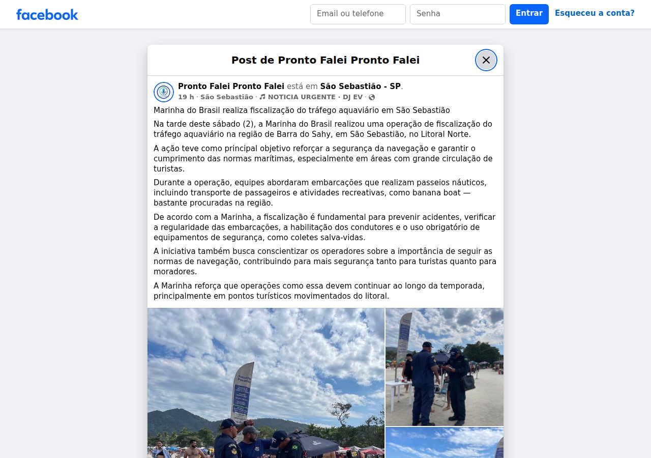 Marinha do Brasil realiza fiscalização do tráfego aquaviário