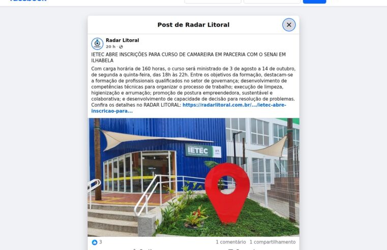 Ietec abre inscrições para curso de camareira em Ilhabela