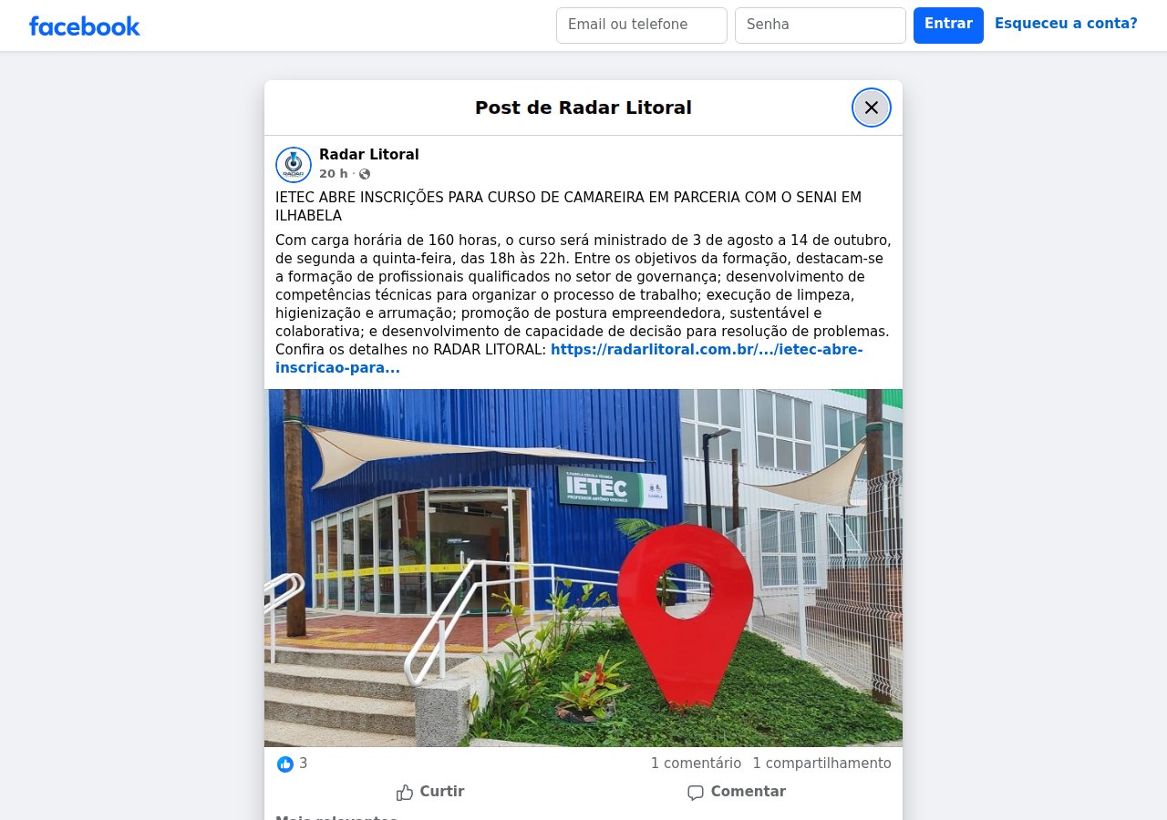 Ietec abre inscrições para curso de camareira em Ilhabela