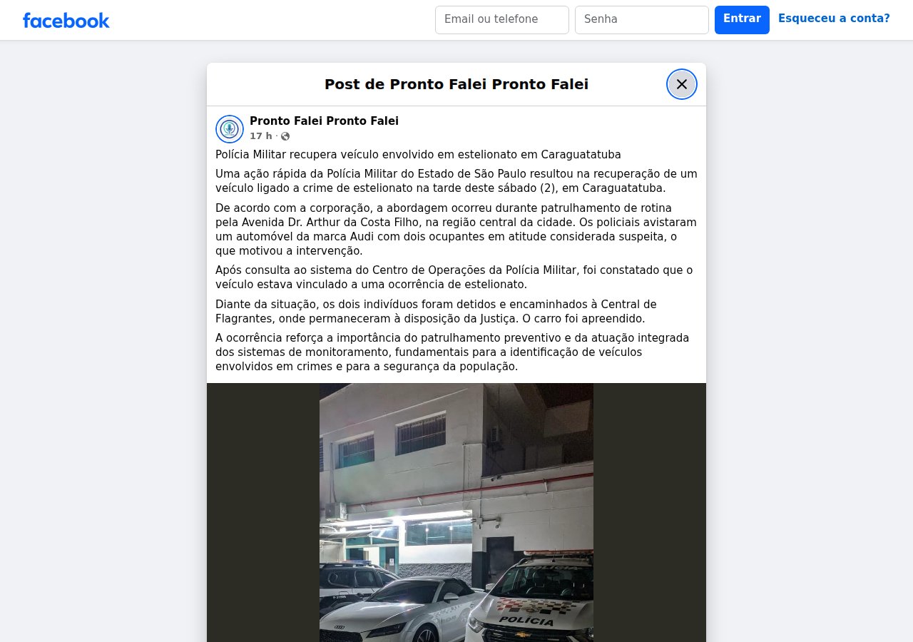 Polícia Militar recupera veículo envolvido em estelionato em Caraguatatuba