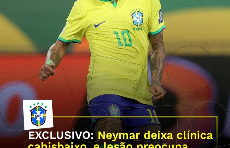 Neymar tem lesão na panturrilha e dúvida na Copa