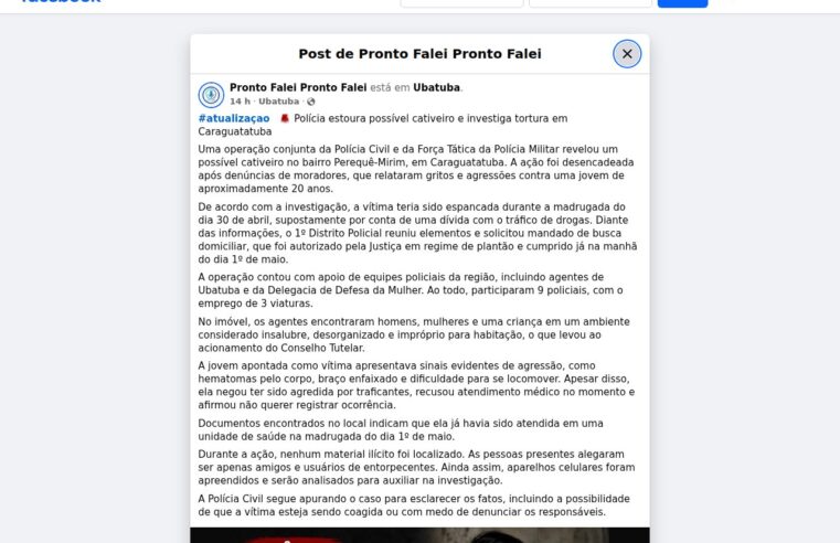 Polícia estoura possível cativeiro em Caraguatatuba