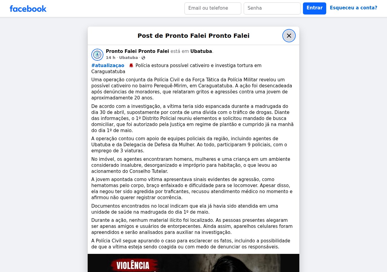 Polícia estoura possível cativeiro em Caraguatatuba