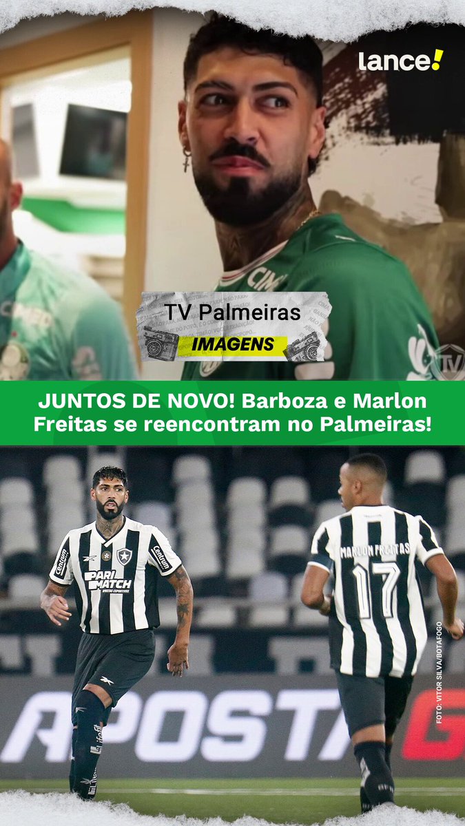 Barboza encontra Marlon Freitas no Palmeiras