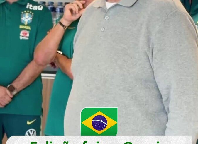 Felipão visita treino da Seleção na Granja