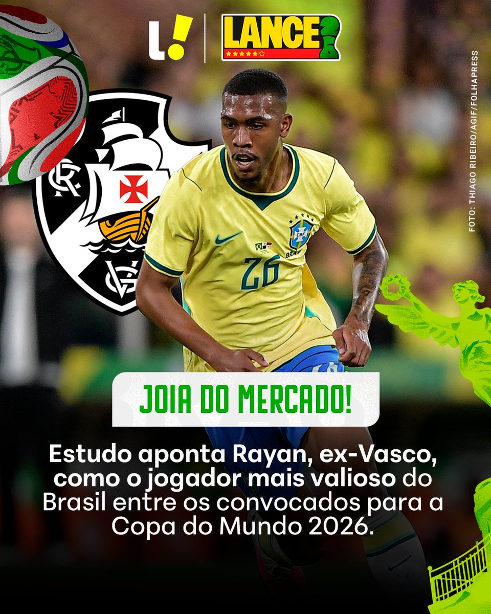 Rayan lidera valor de mercado na seleção