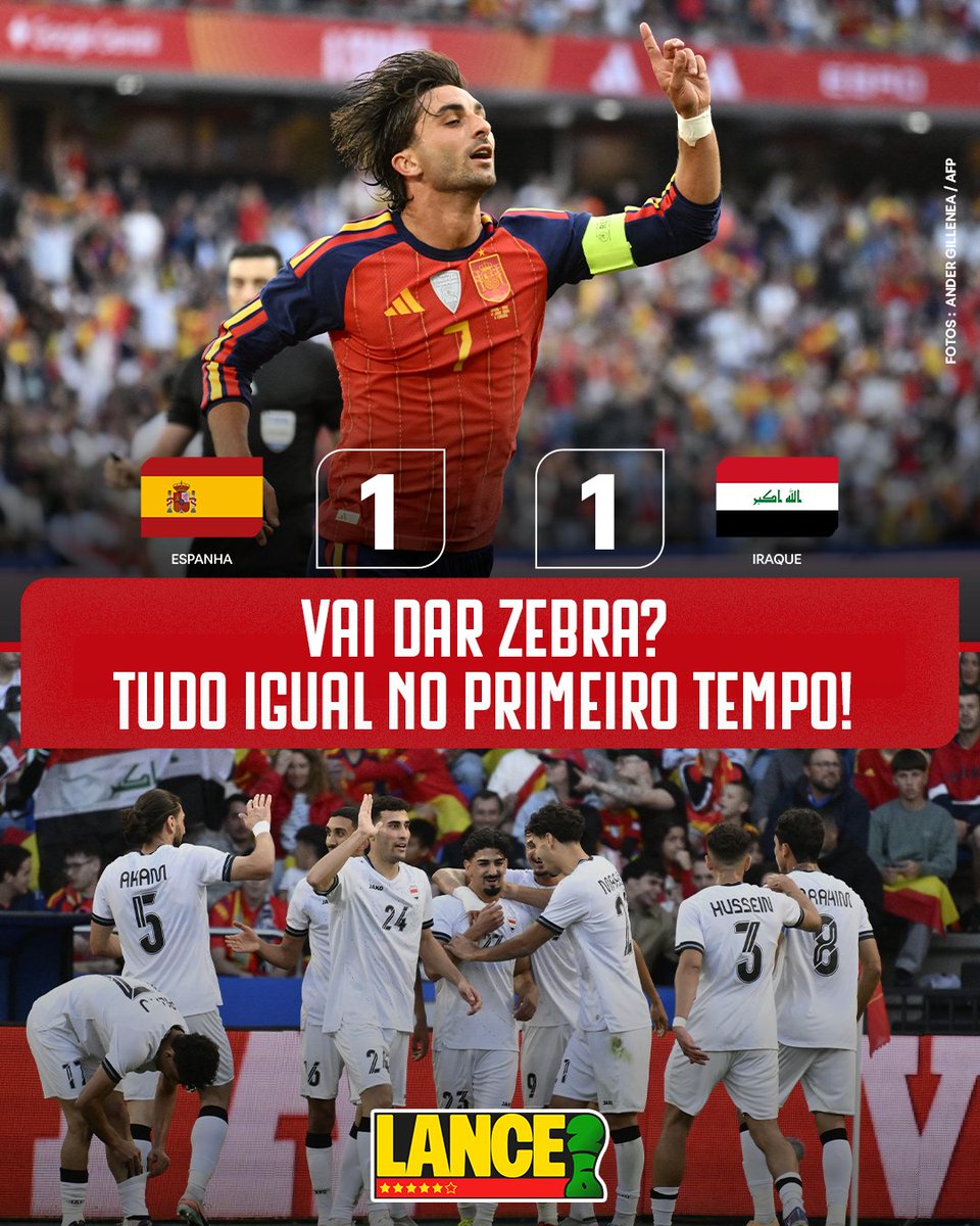 Espanha e Iraque empatam 1 a 1