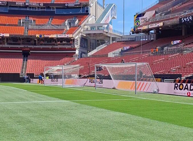 Estádio de Cleveland prepara amistoso Brasil x Egito