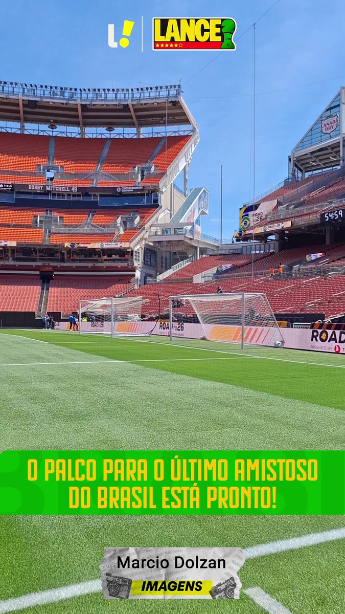 Estádio de Cleveland prepara amistoso Brasil x Egito