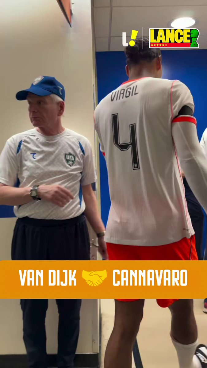 Cannavaro encontra van Dijk após amistoso