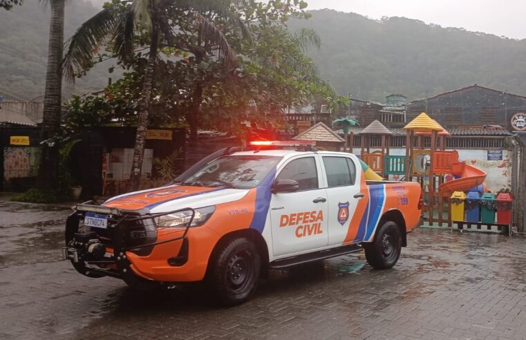 Defesa Civil de São Sebastião em alerta devido