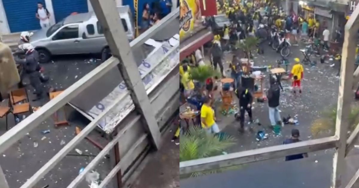 Confusão na Copa em São Paulo