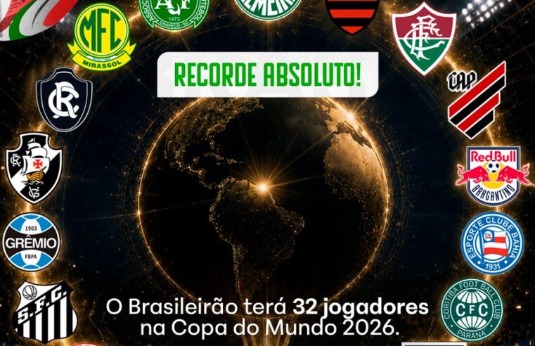 Brasileirão envia 32 atletas à Copa 2026