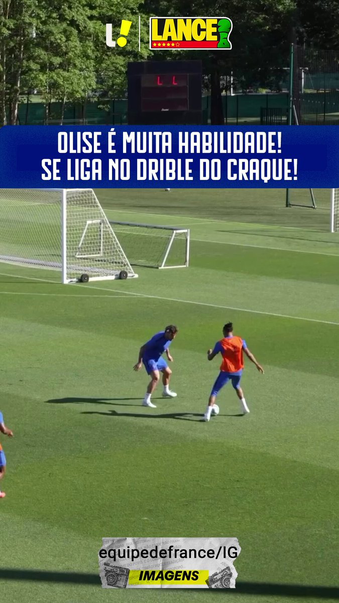 Olise dribla dois marcadores no treino francês