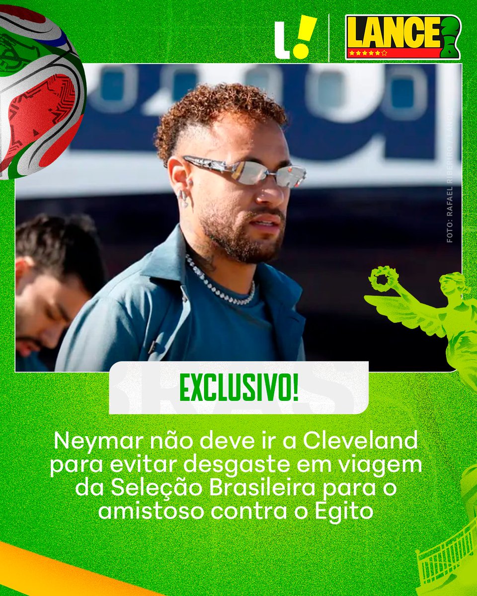 Neymar pode ficar fora de amistoso contra Egito